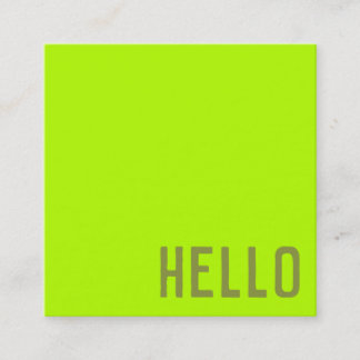 Neim Lime - HELLO Square Business Card