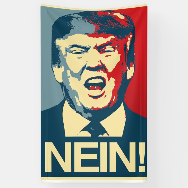NEIN - Anti-Trump Poster - Anti-Trump - Banner (Vertical)