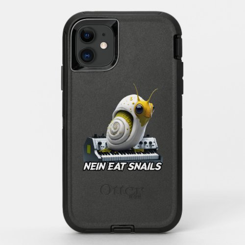 âœNein eat snailsâ funny text design for print OtterBox Defender iPhone 11 Case