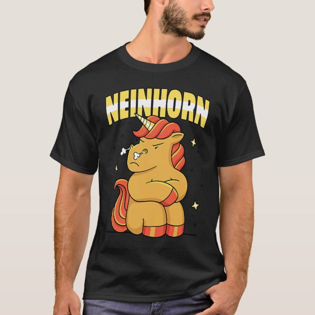 Neinhorn Children's Unicorn Fan Stures Unicorn Evi T-Shirt (Front)