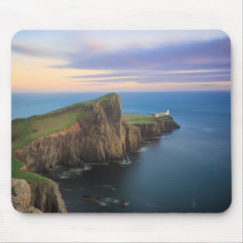 Neist point lighthouse on Skye at sunset Mouse Pad