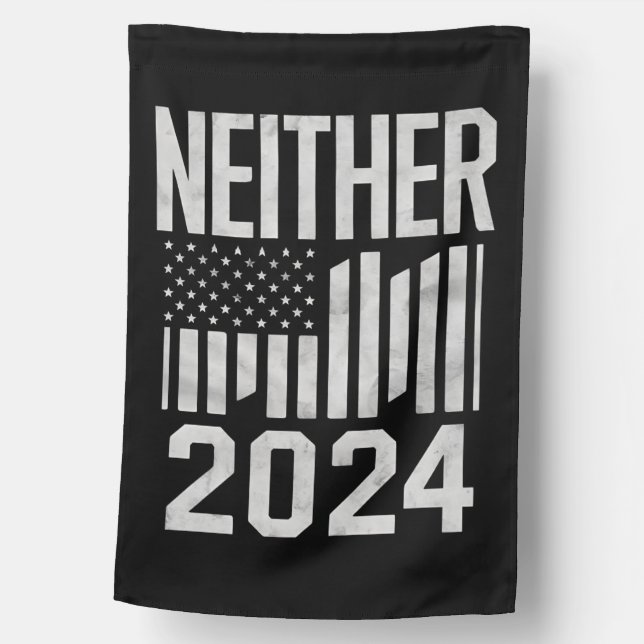 Neither 2024 Funny Political Election 2024  House Flag (Front)