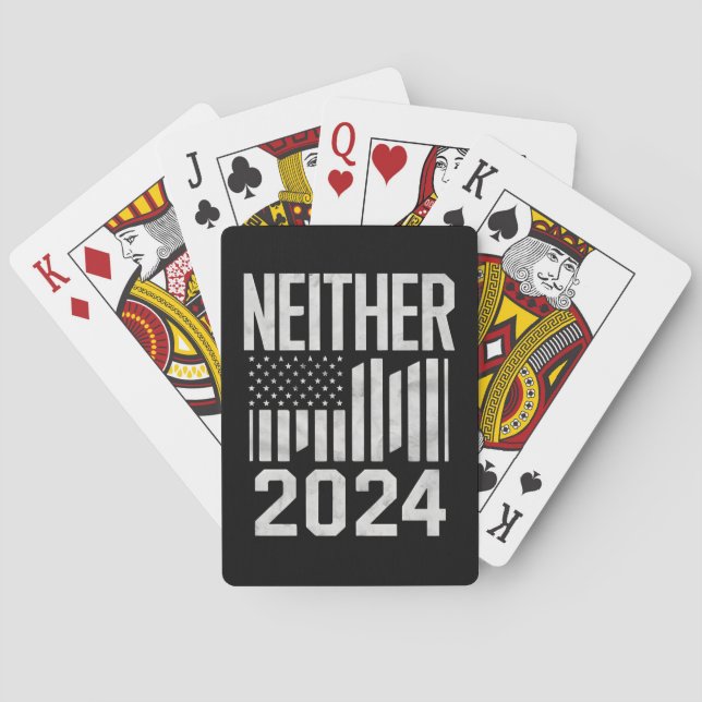Neither 2024 Funny Political Election 2024  Poker Cards (Back)