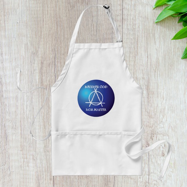 Neither God Nor Master Anarchy Symbol  Adult Apron (Creator Uploaded)