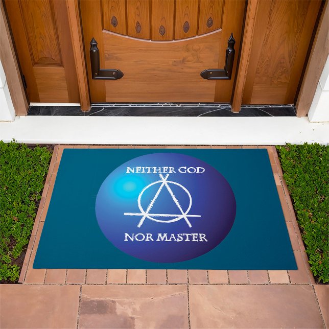 Neither God Nor Master Anarchy Symbol  Doormat (Creator Uploaded)