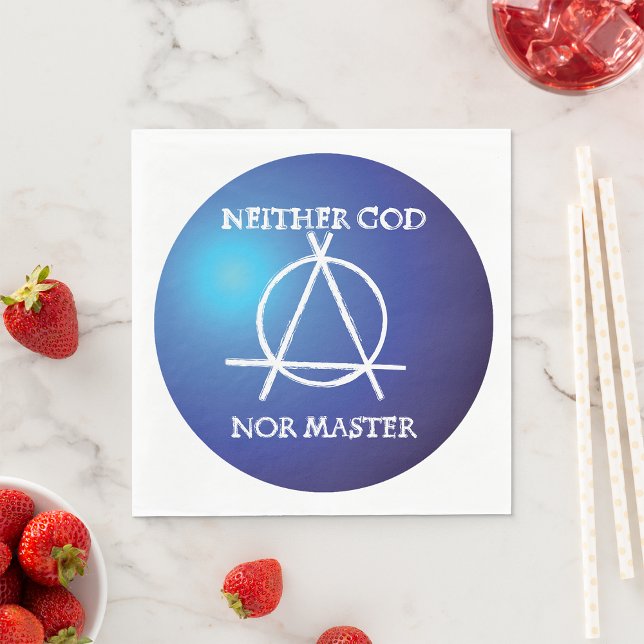 Neither God Nor Master Anarchy Symbol  Napkins (Creator Uploaded)