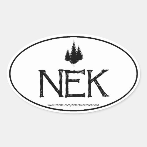 NEK Northeast Kingdom Oval Sticker