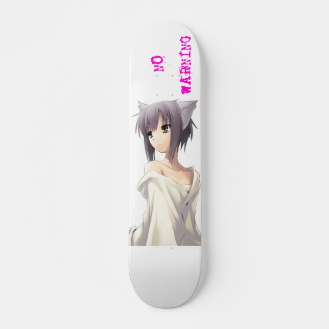 neko1, NO WARNING Skateboard Deck (Front)