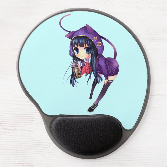 Neko Anime Gel Mouse Pad (Front)