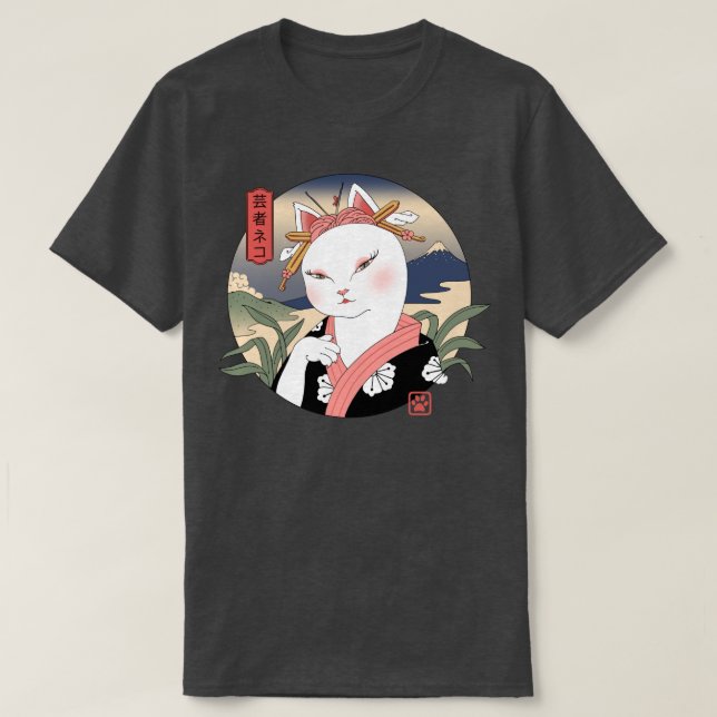 Neko Geisha 1 T-Shirt (Design Front)