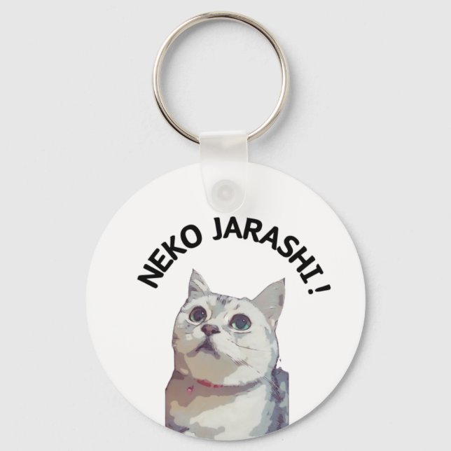 NEKO JARASHI キーホルダー　by ramu Keychain (Front)