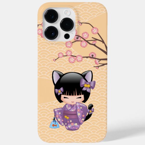 Neko Kokeshi Doll _ Cat Ears Geisha Girl Case_Mate iPhone 14 Pro Max Case