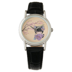 Neko Kokeshi Doll - Cat Ears Geisha Girl Watch