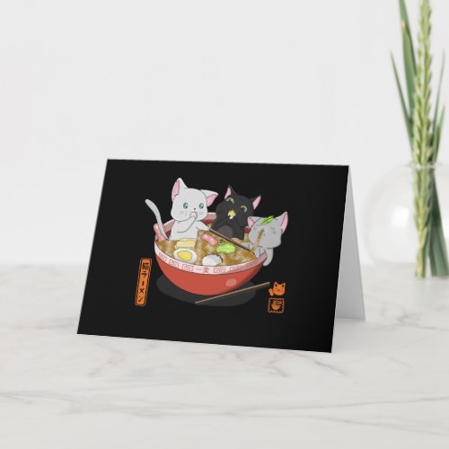 Neko Ramen cat Card