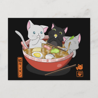 Neko Ramen cat Postcard