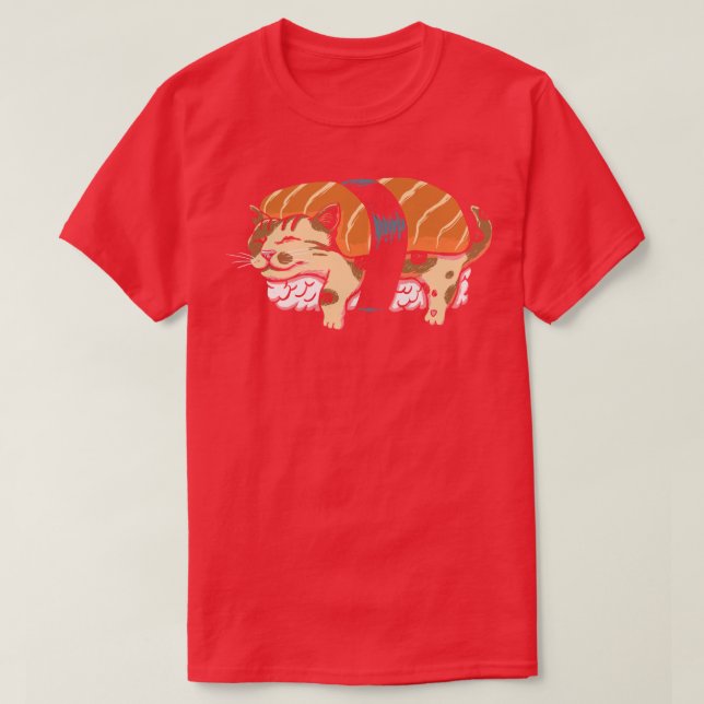 Neko Sushi  T-Shirt (Design Front)