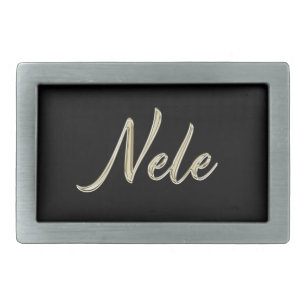 Nele white gold Handwriting belt Buckle