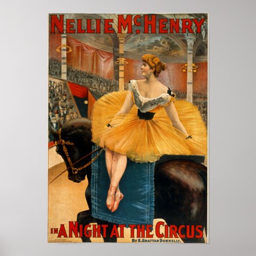 Nellie McHenry in A night at the Circus Canvas Poster