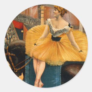 Nellie McHenry in A night at the Circus Classic Round Sticker