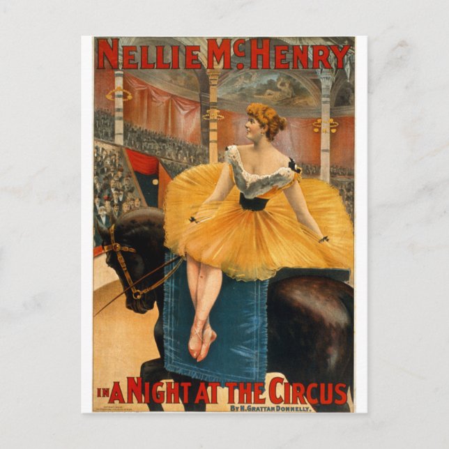 Nellie McHenry in A night at the Circus Postcard (Front)