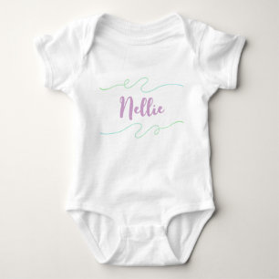 Nellie Name Custom Kids Girls Clothing Name Reveal Baby Bodysuit