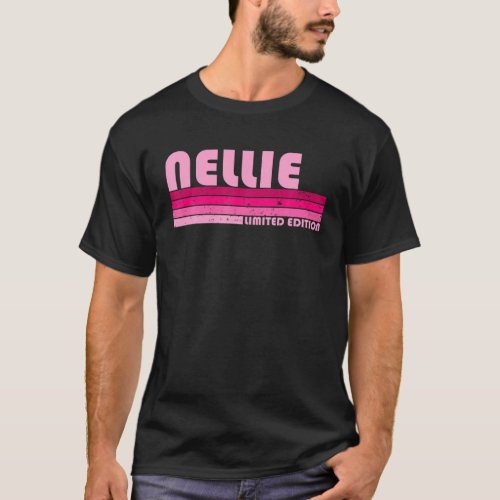 NELLIE Name Personalized Retro Vintage 80S 90S Bir T_Shirt