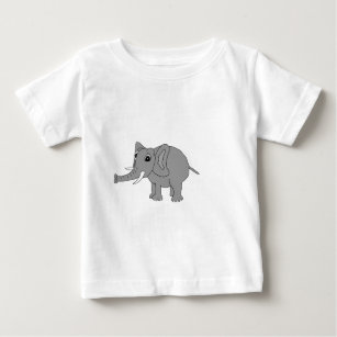 "Nellie" the elephant (black and white) Baby T-Shirt