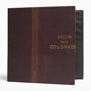 Nell's Topographical Map of Colorado 2 3 Ring Binder
