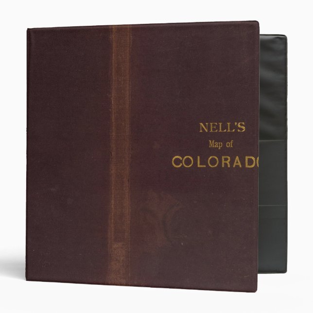 Nell's Topographical Map of Colorado 2 3 Ring Binder (Front/Inside)