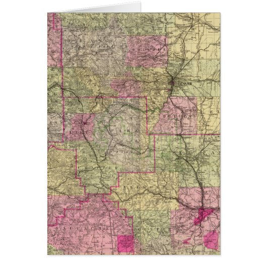Nell's Topographical Map of Colorado Cards (Front)