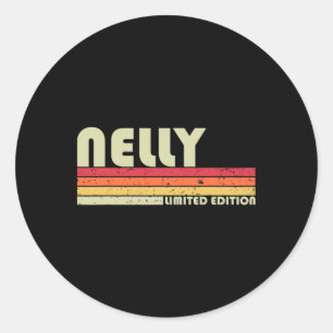 Nelly Name Personalized Retro Vintage 80s 90s Birt Classic Round Sticker