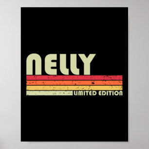 Nelly Name Personalized Retro Vintage 80s 90s Birt Poster
