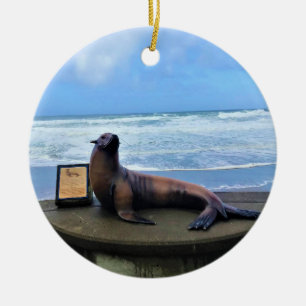 Nelscott Reef, Lincoln City, Oregon Ceramic Ornament