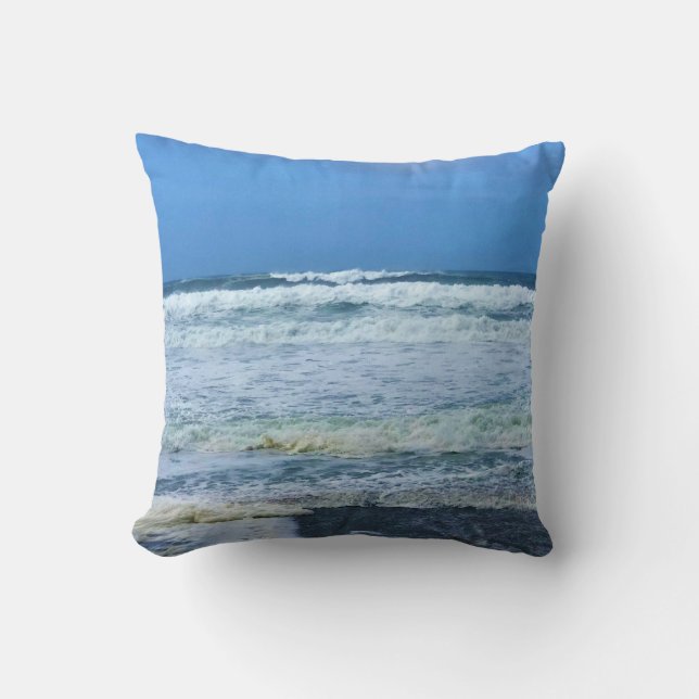 Nelscott Reef, Lincoln City, Oregon Throw Pillow (Front)
