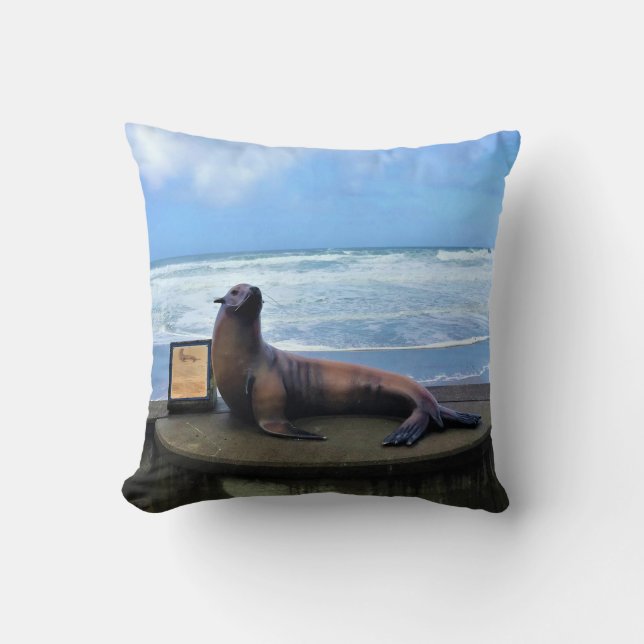 Nelscott Reef, Lincoln City, Oregon Throw Pillow (Front)