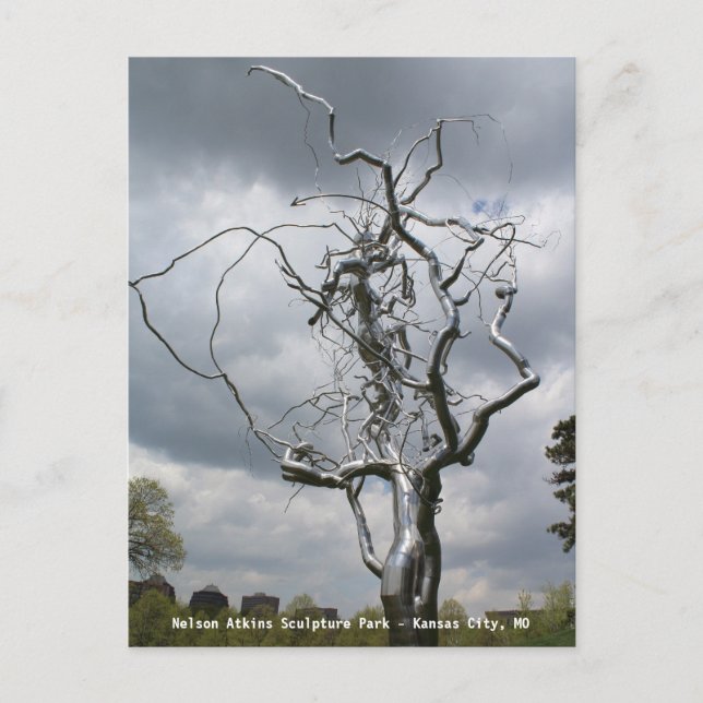Nelson Atkins Sculpture Park Metal Tree # 2 Postcard (Front)