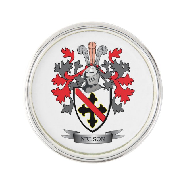 Nelson Coat of Arms Lapel Pin (Front)