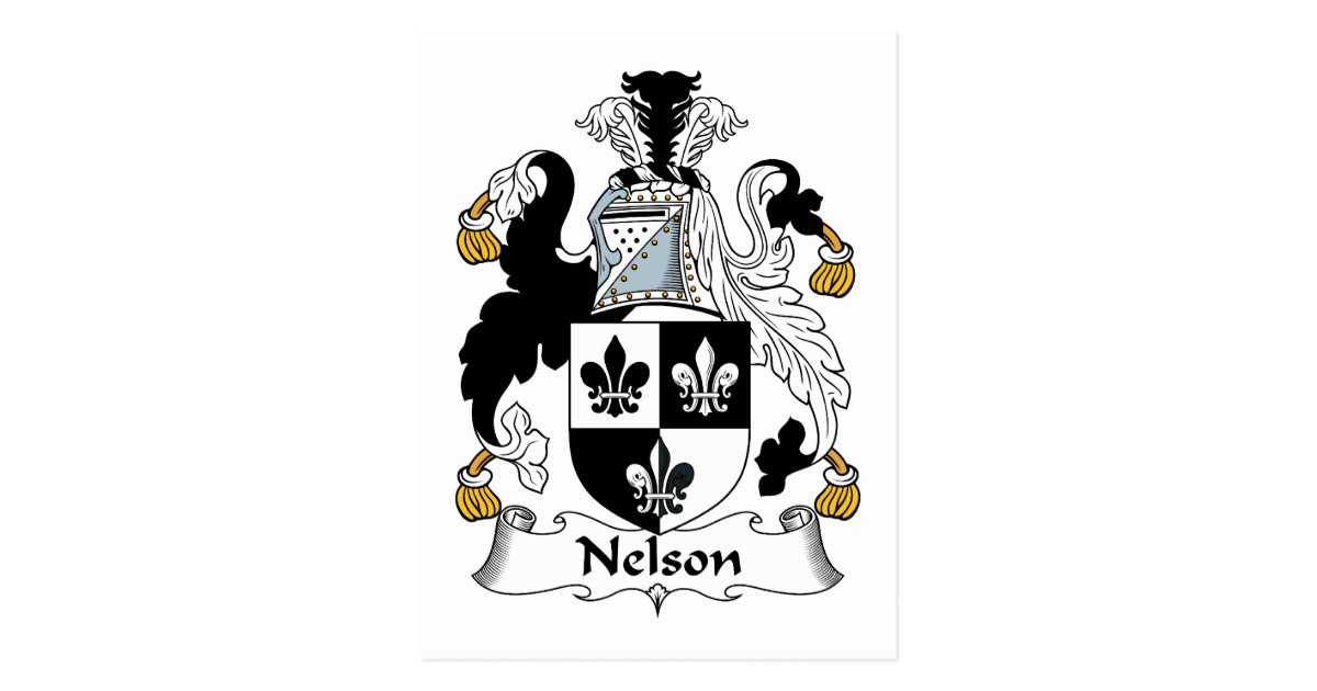 nelson-family-crest-postcard-zazzle