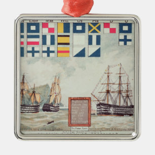 Nelson's signal at Trafalgar Metal Ornament