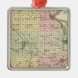Nemaha County, Nebraska Metal Ornament