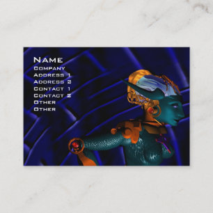 NEMES / cybernetics, mechanical engineer,blue Business Card