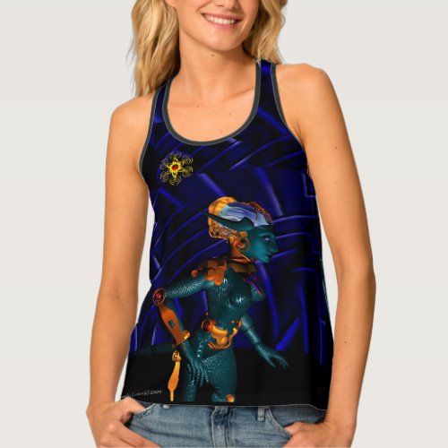 NEMES HYPER ANDROIDBlue Science Fiction Sci_Fi Tank Top