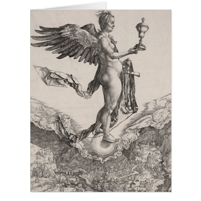 Nemesis Engraving by Albrecht Durer Cards (Front)