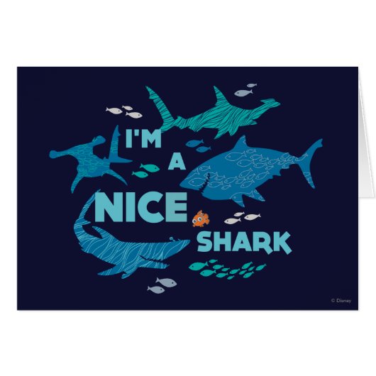 Nemo and Sharks - I'm A Nice Shark Cards (Front Horizontal)