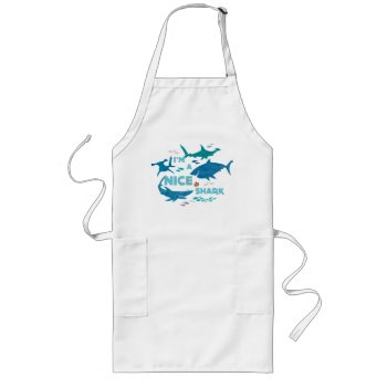 Nemo And Sharks - I'm A Nice Shark Long Apron by FindingDory at Zazzle
