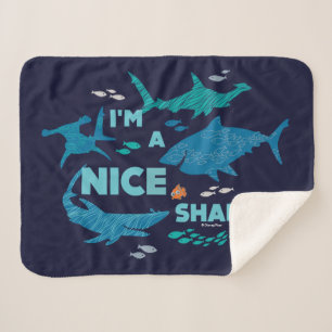 Nemo and Sharks - I'm A Nice Shark Sherpa Blanket