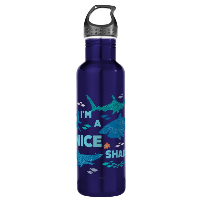Nemo and Sharks - I'm A Nice Shark Stainless Steel Water Bottle (Front)