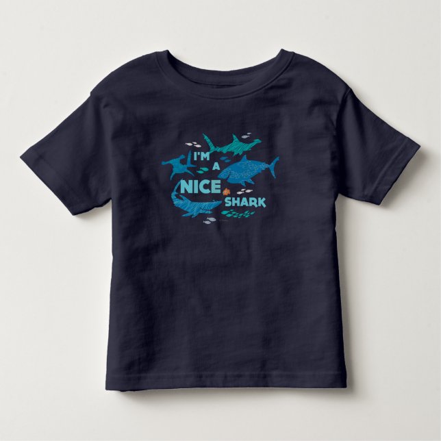 Nemo and Sharks - I'm A Nice Shark Toddler T-shirt (Front)
