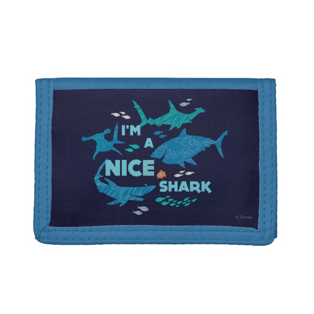Nemo and Sharks - I'm A Nice Shark Trifold Wallet (Front)