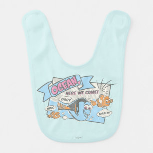 Nemo, Dory & Marlin   Ocean Here we Come Bib